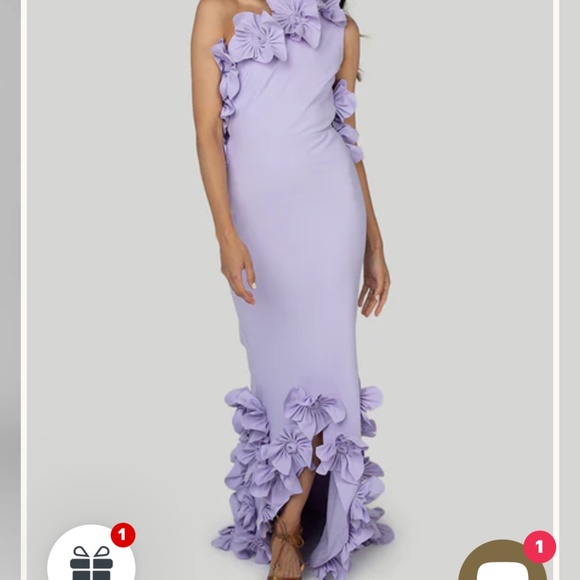 Greta Constantine designer formal gown size medium in colour Mauve - Picture 7 of 14